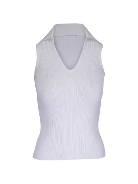 Agnona collar sleeveless top