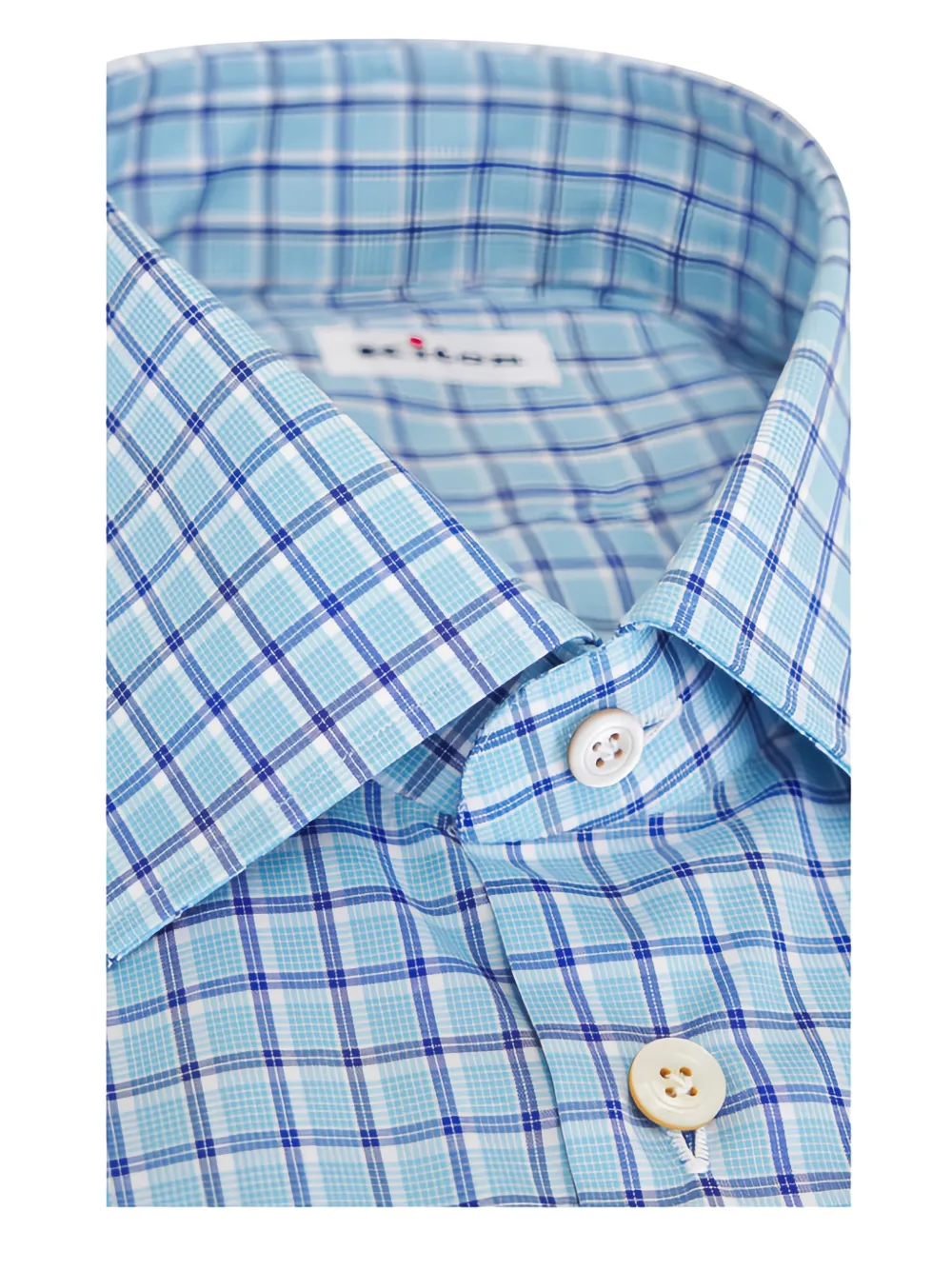  Kiton Checked Shirt - Blue 