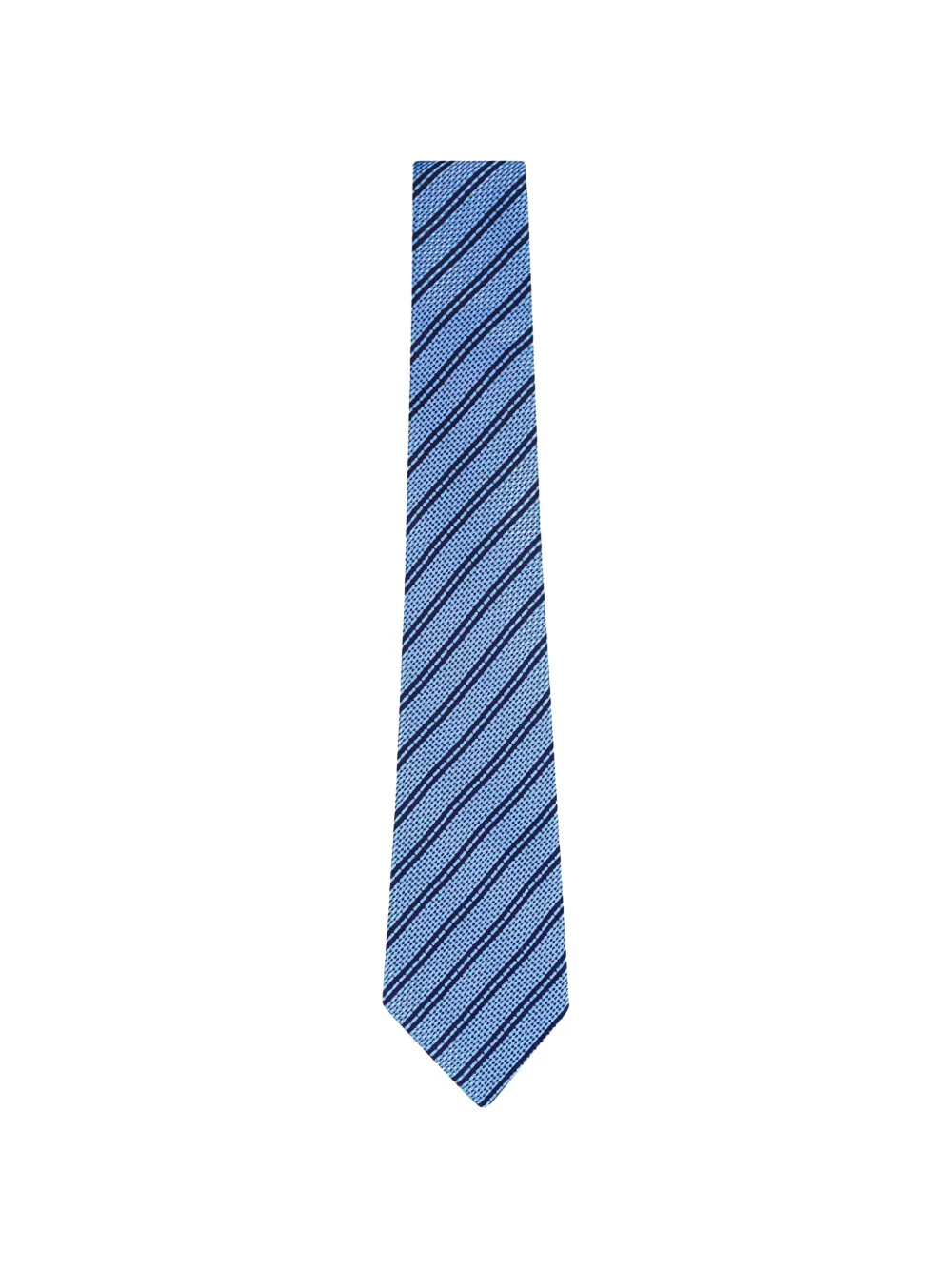 Zegna stripe silk necktie - Blu