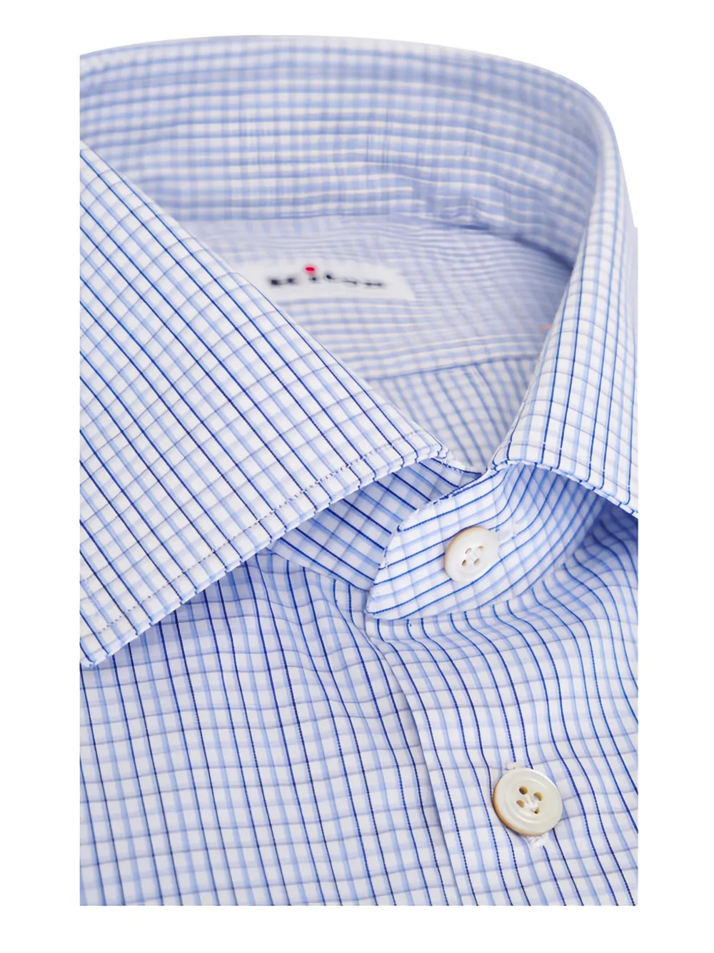  Kiton Checked Shirt - Blue 