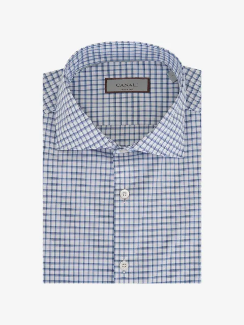 Canali chemise en coton à carreaux
