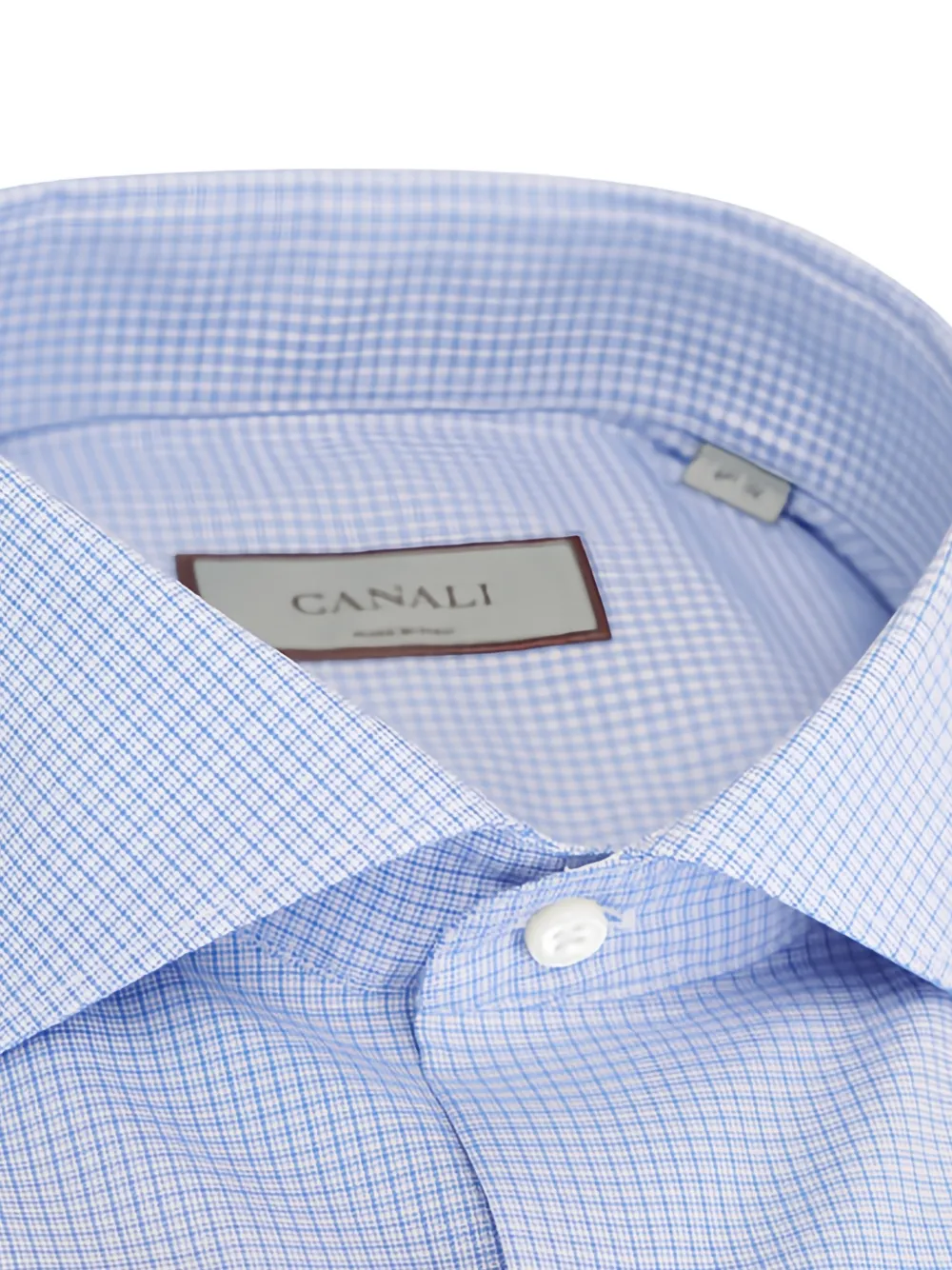 Canali 체크 셔츠