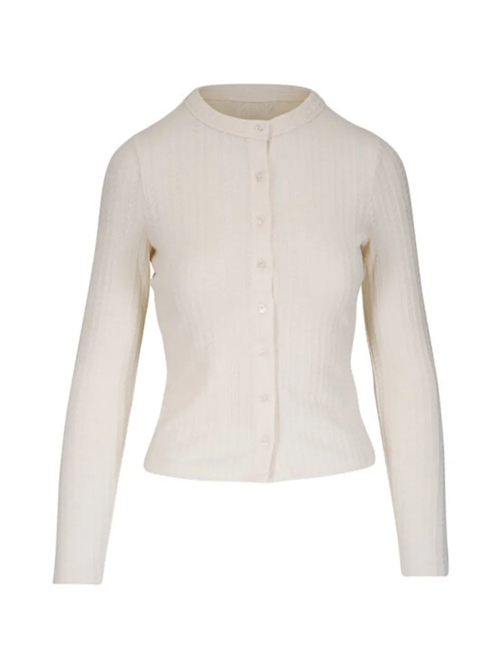 Veronica Beard cable-knit round-neck cardigan - Toni neutri
