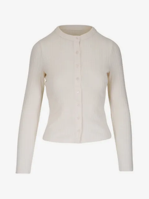 Veronica Beard cable-knit round-neck cardigan