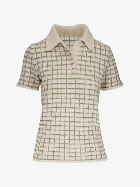 The Elder Statesman playera tipo polo manga corta con cuadros estampados
