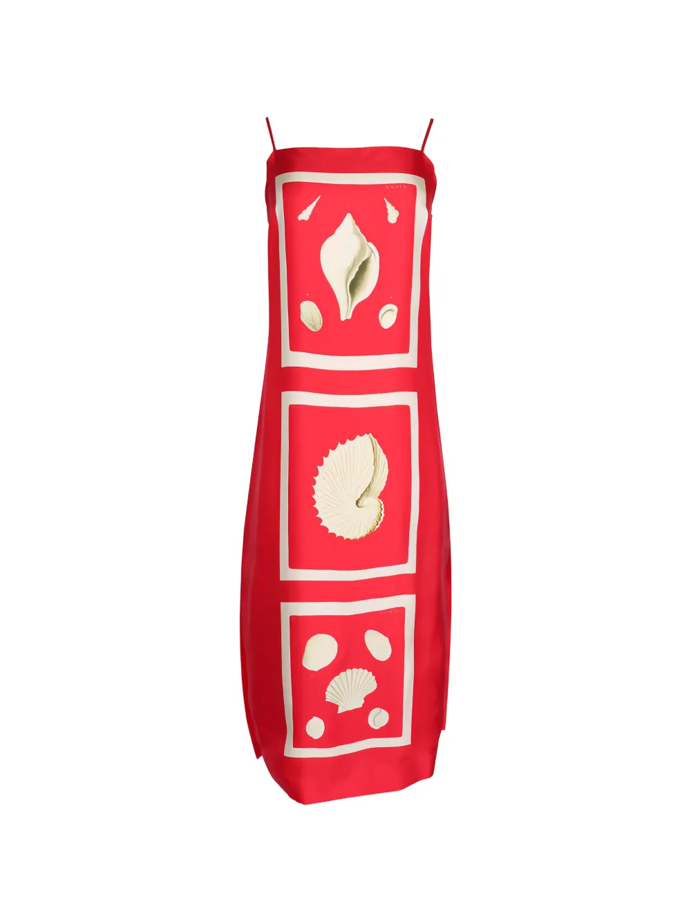 Oroton shell-embellished maxi dress - Rosso