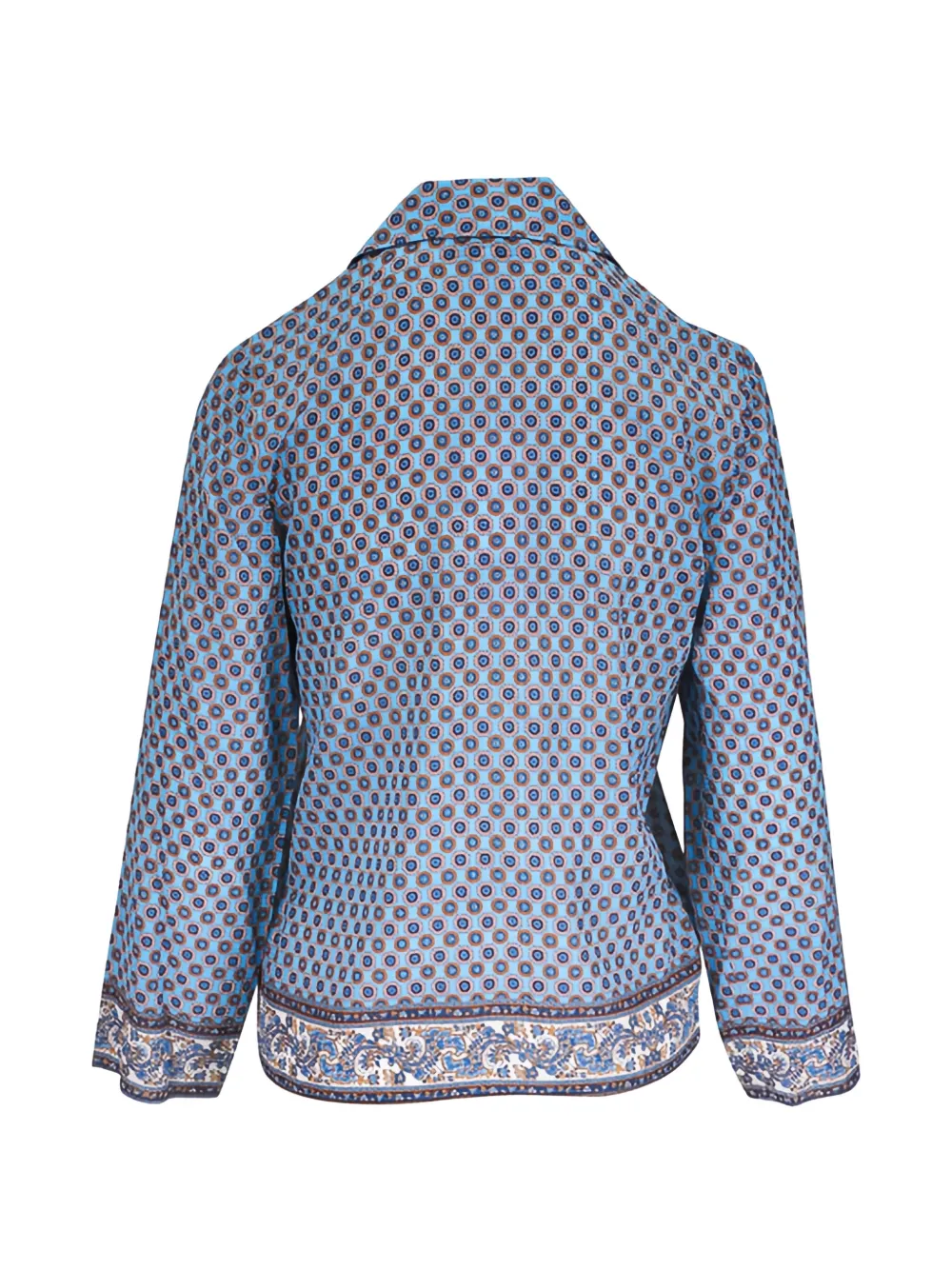  Veronica Beard Eva Printed Tie-neck Blouse - Blue 