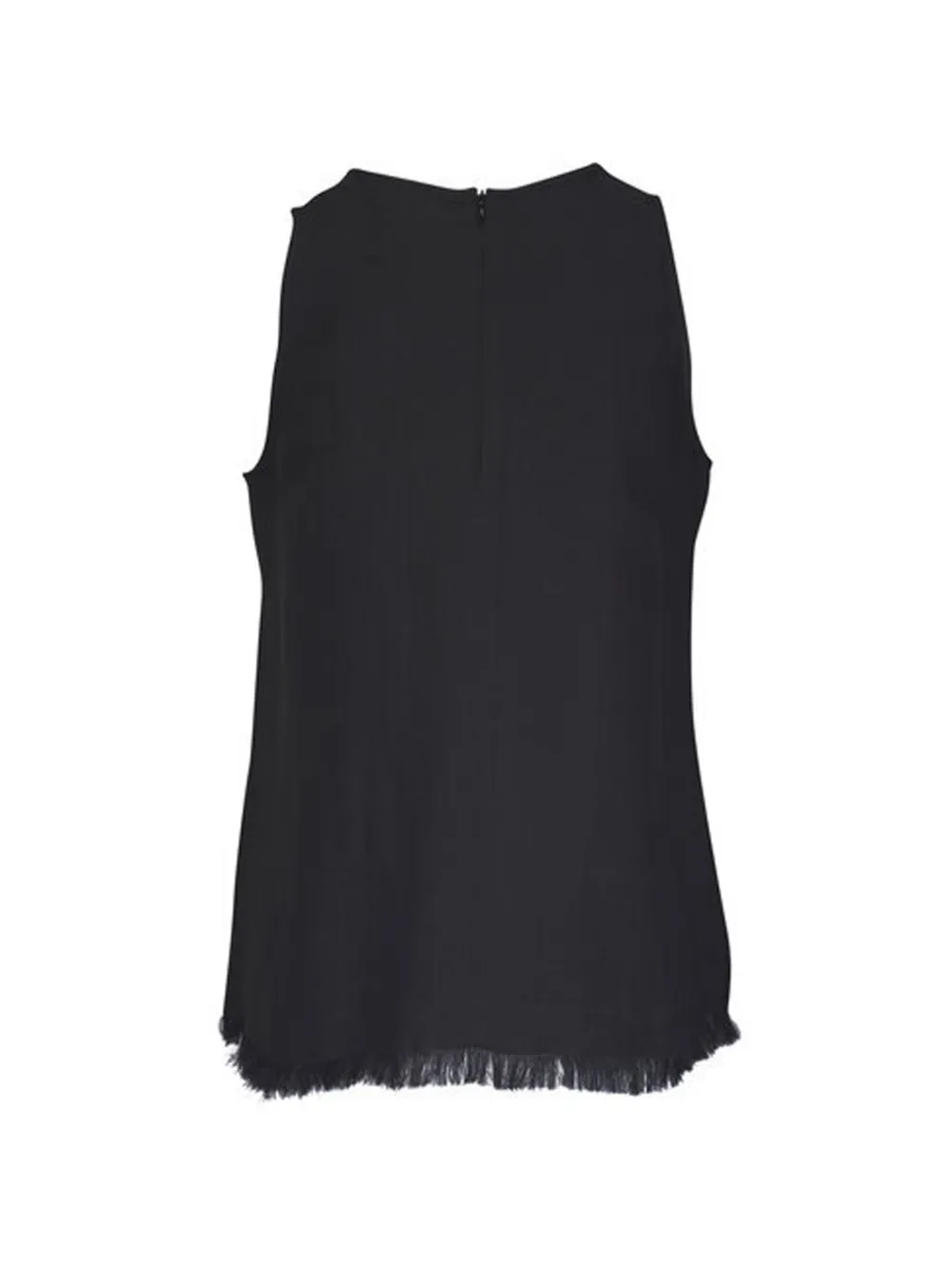  Antonelli Fringed Round-neck Top - Black 