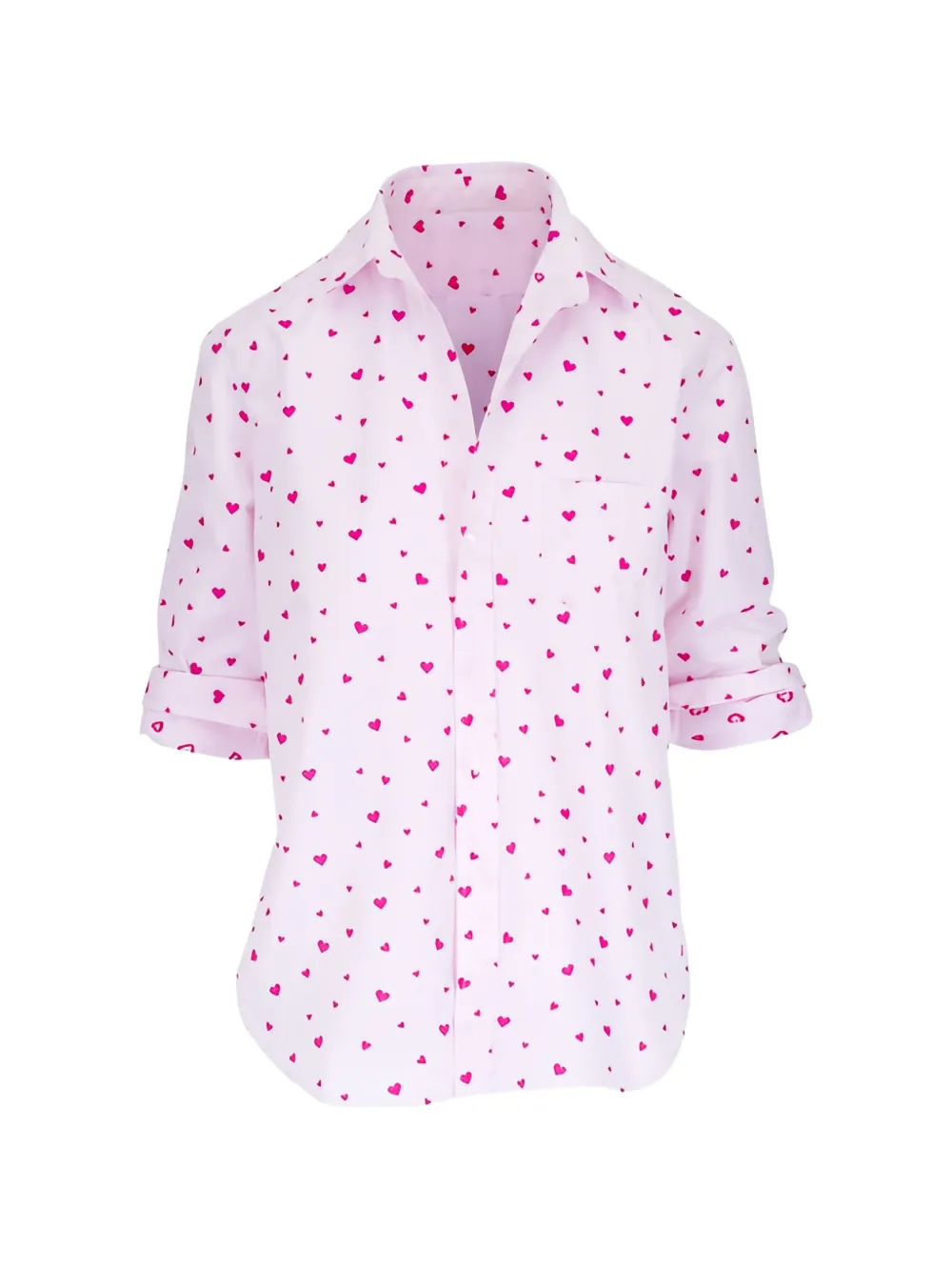 Frank & Eileen Eileen heart-print shirt - Rosa