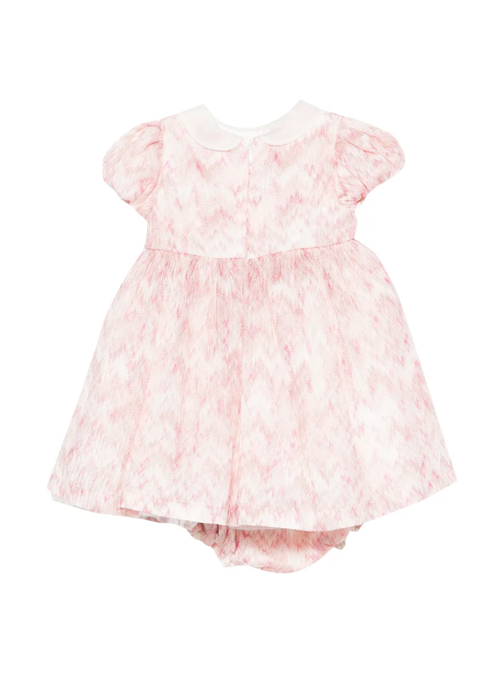 Missoni Kids Jurk met zigzag-patroon en strik Wit