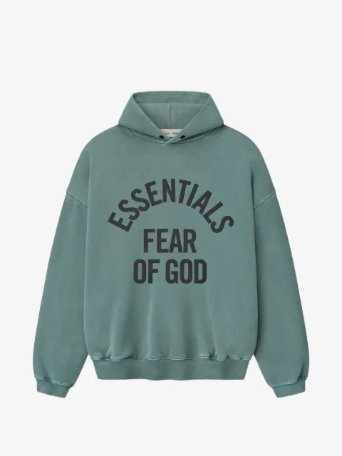 FEAR OF GOD ESSENTIALS Campus 90s logo-print hoodie