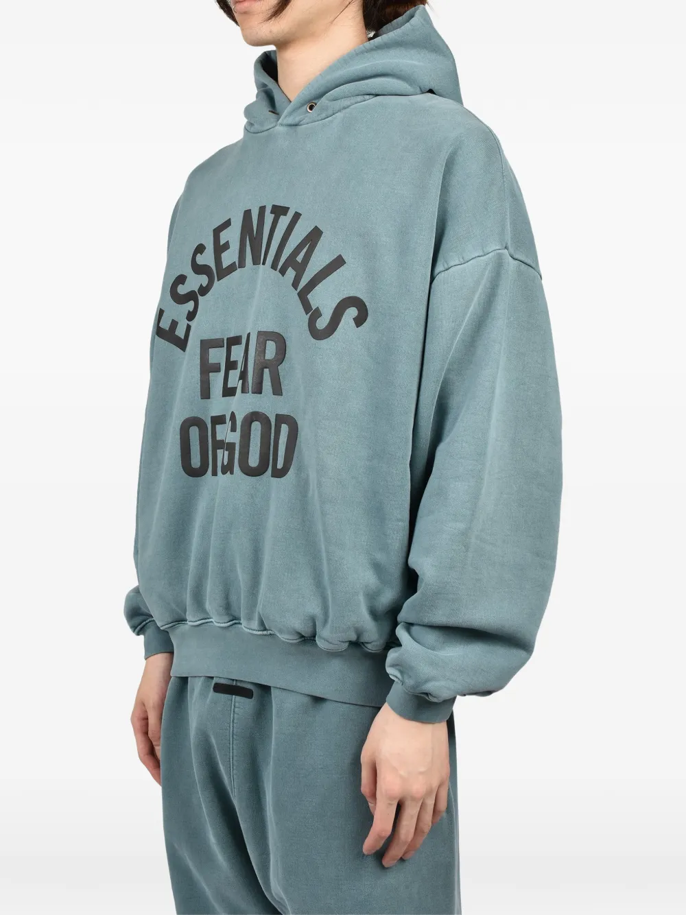 FEAR OF GOD ESSENTIALS Campus 90s hoodie met logo-print Groen