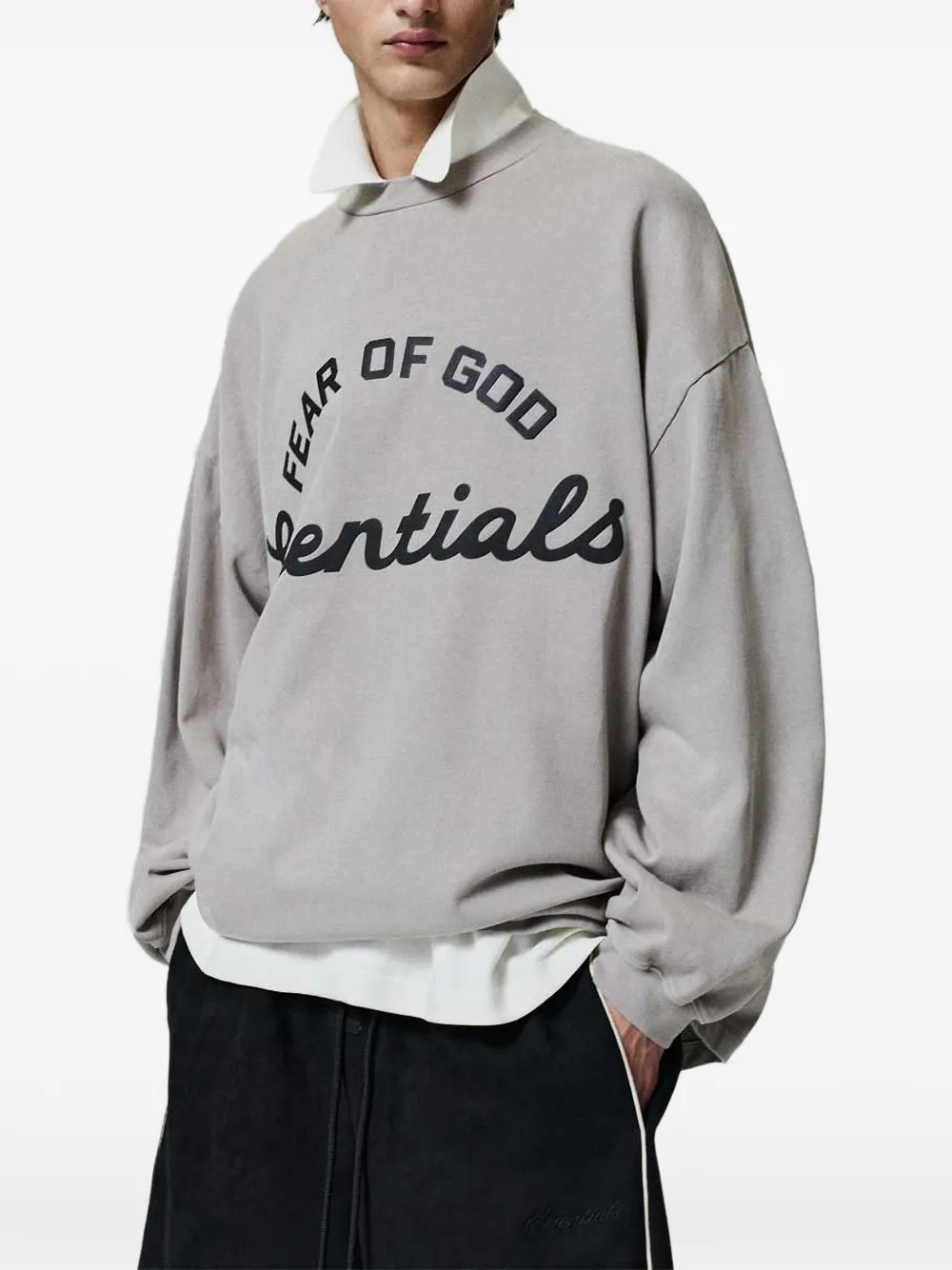 FEAR OF GOD ESSENTIALS Sweater met logo Beige
