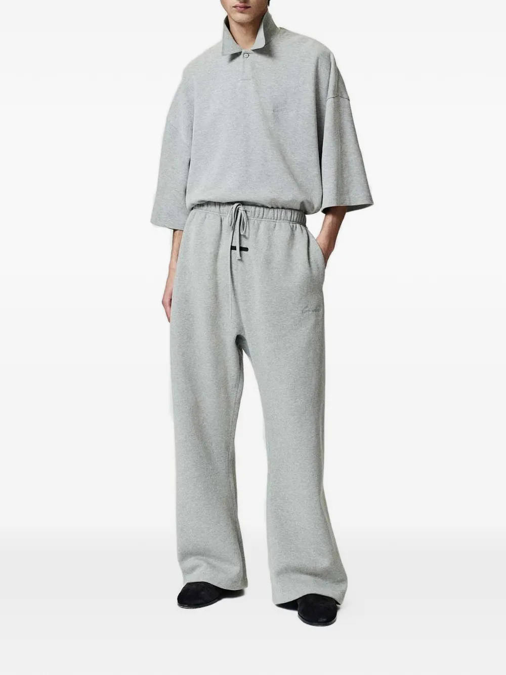  Fear Of God Essentials Embroidered Drawstring Trousers - Grey 
