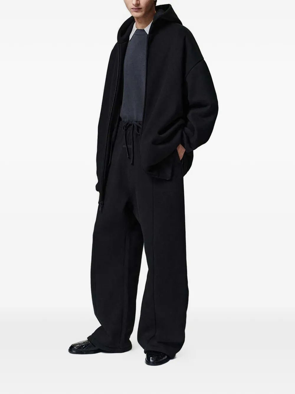  Fear Of God Essentials Drawstring Pleated Trousers - Black 