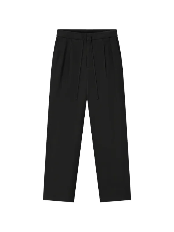 FOG ESSENTIALS drawstring pants サイズM FEAR OF GOD ESSENTIALS Drawstring Pleated Trousers | Black | FARFETCH