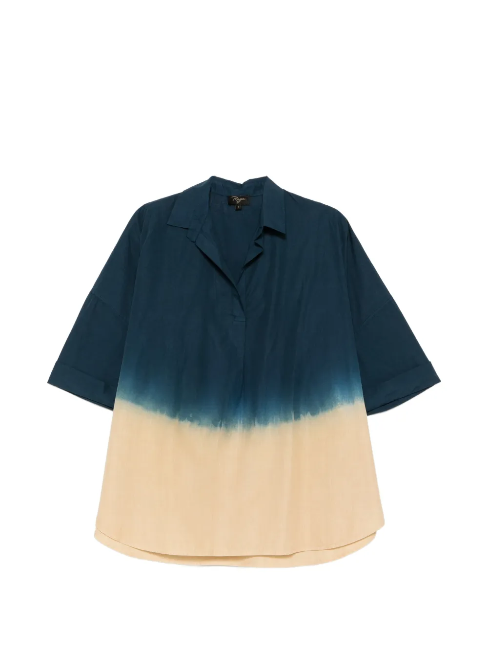 YAVI dip-dye short-sleeve shirt - Blu