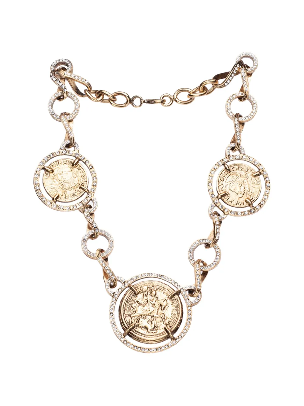 THOT GIOIELLI coin-shape embellished necklace - Oro