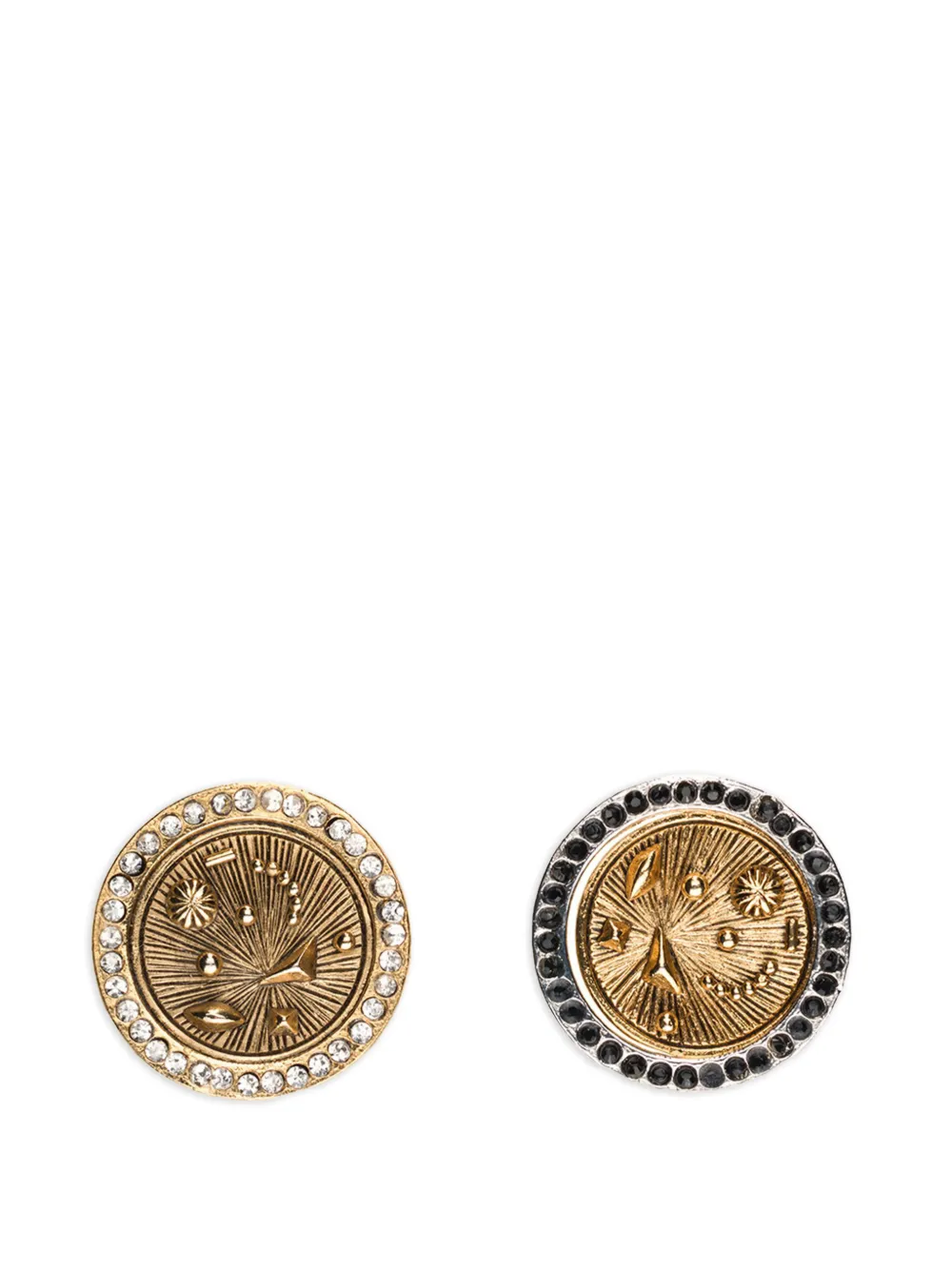 THOT GIOIELLI crystal-embellished stud earrings - Oro