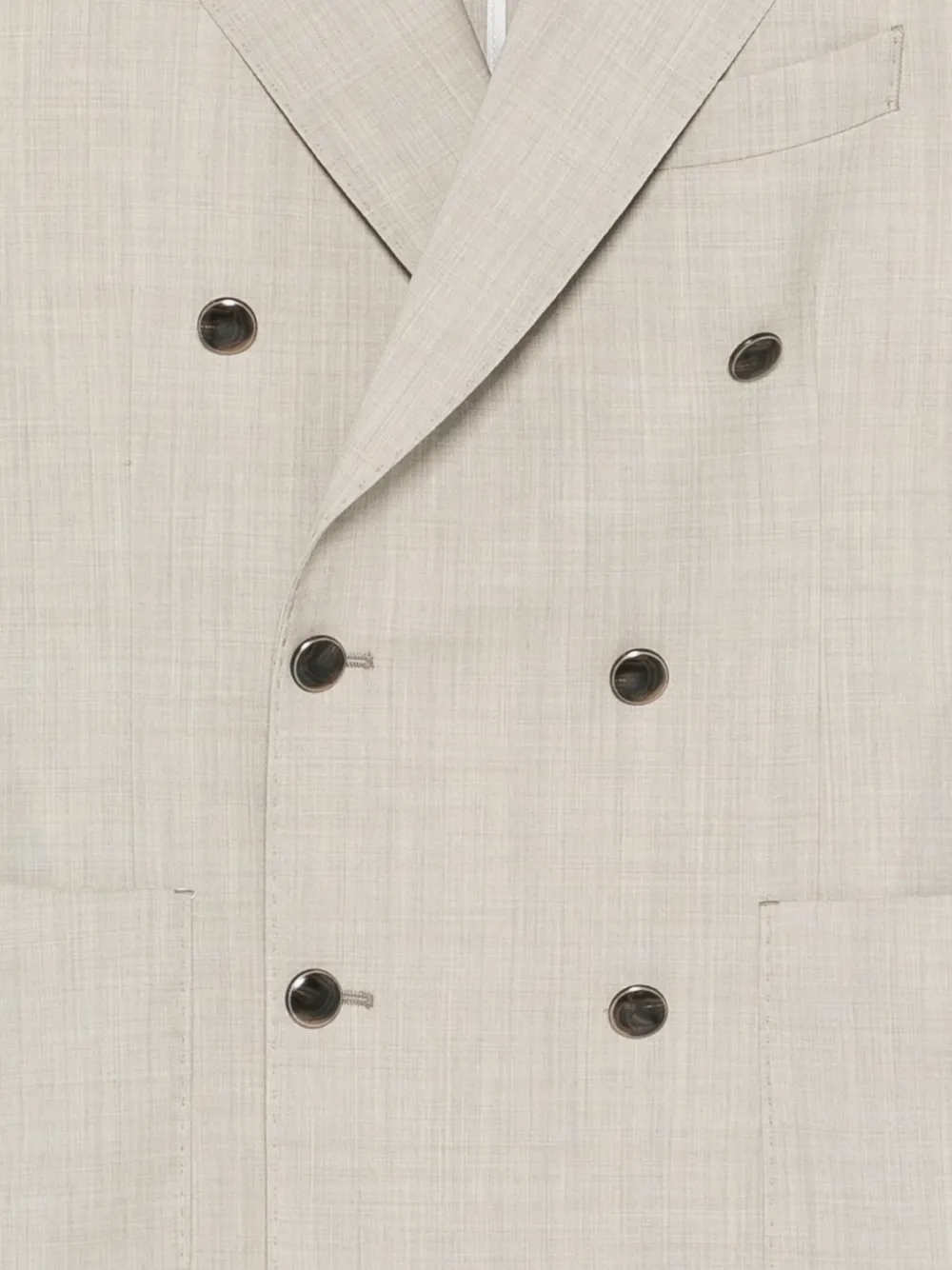 LUIGI BIANCHI MANTOVA Pak met dubbele rij knopen Beige