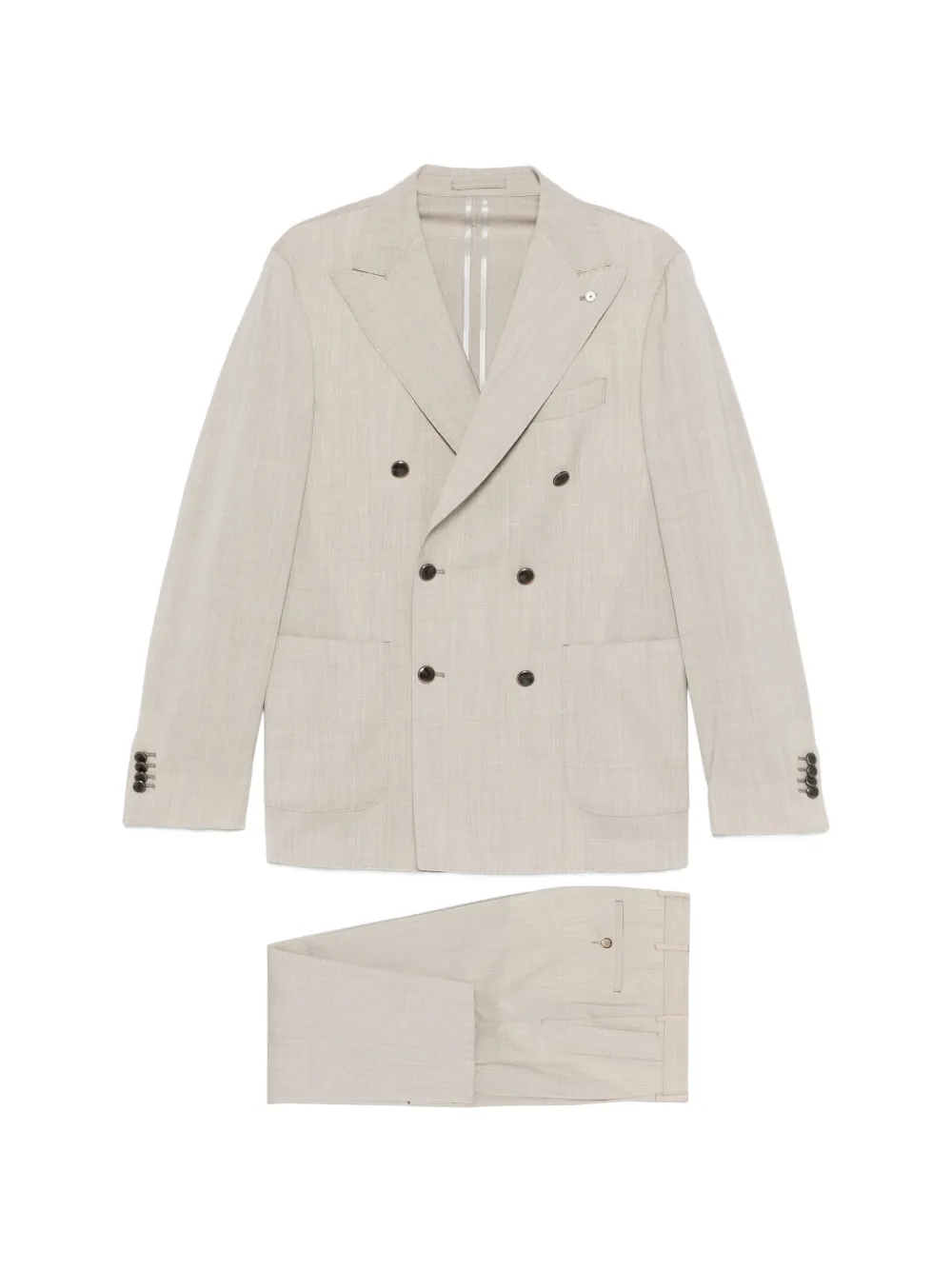 LUIGI BIANCHI MANTOVA double-breasted suit - Toni neutri