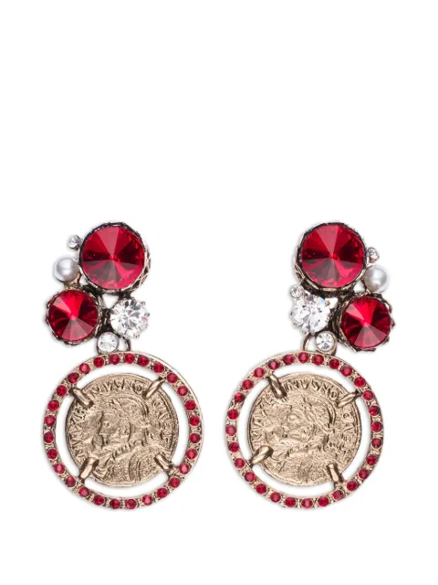 THOT GIOIELLI coin-shape embellished earrings