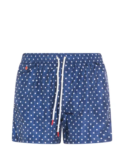 Kiton polka-dot swim shorts