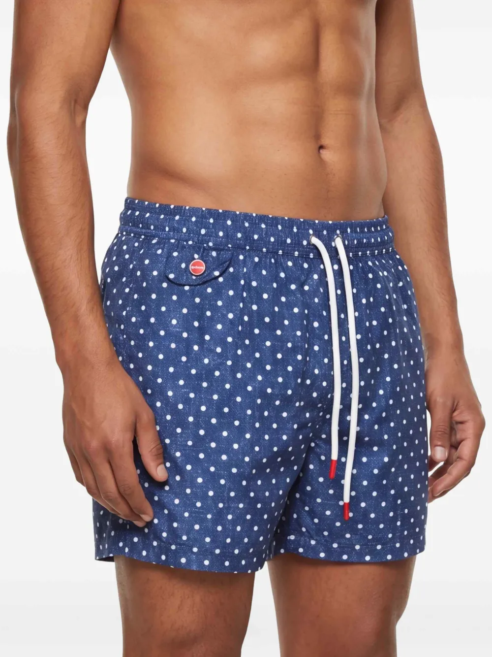 Kiton Zwembroek met stippen Blauw