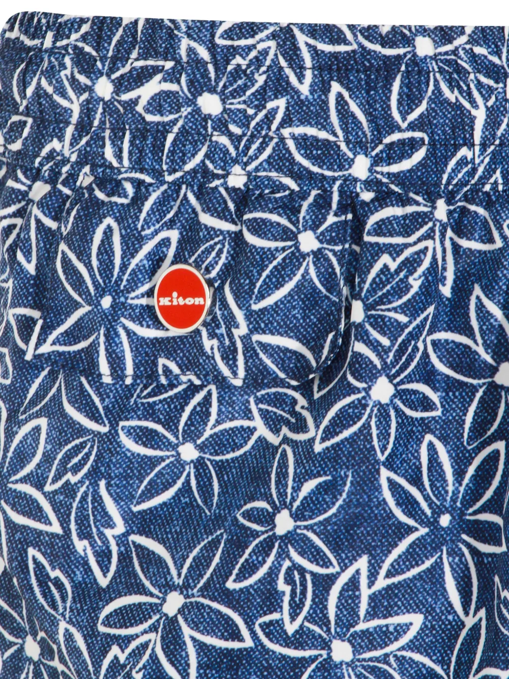  Kiton Floral-pattern Swim Shorts - Blue 