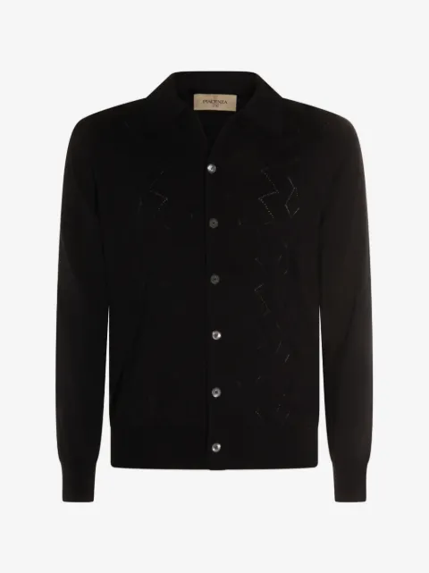 Piacenza Cashmere button patterned cardigan