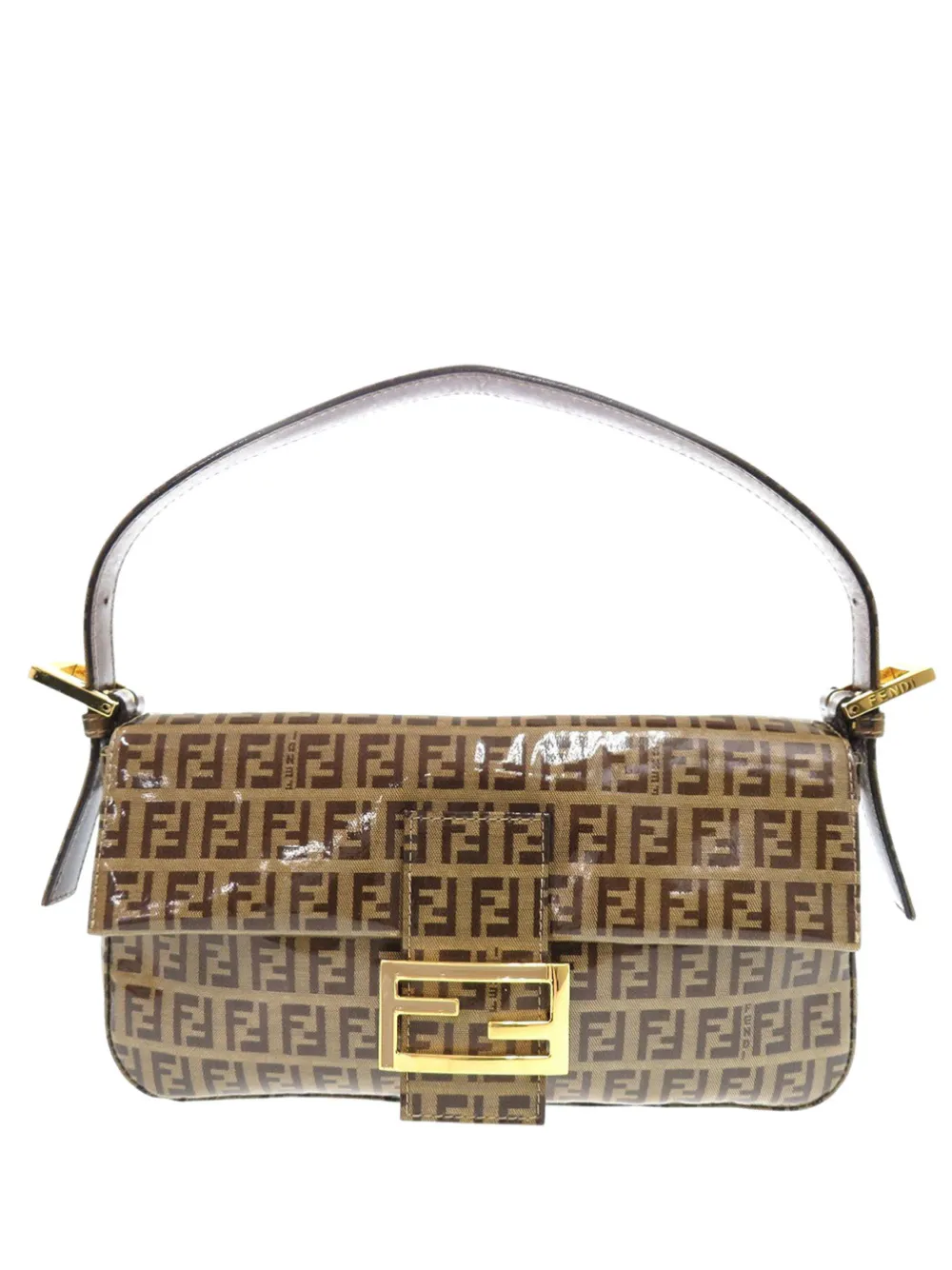 Fendi Pre-Owned 2000-2010 Zucchino Crystal Baguette shoulder bag - Marrone