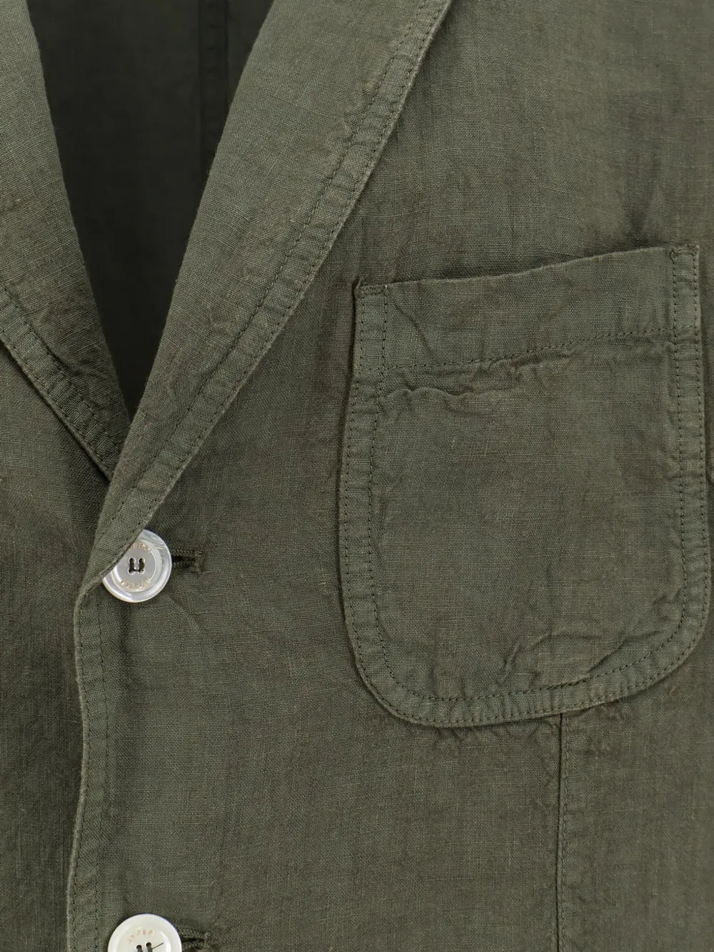  Aspesi Blazer Sfoderato In Lino - Verde 