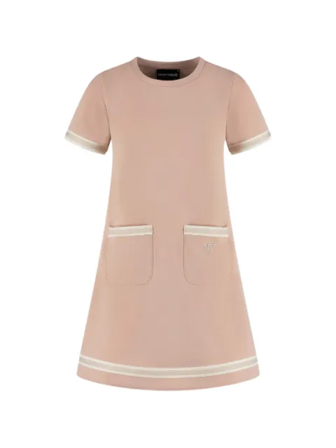 Emporio Armani Kids vestido corto con rayas estampadas