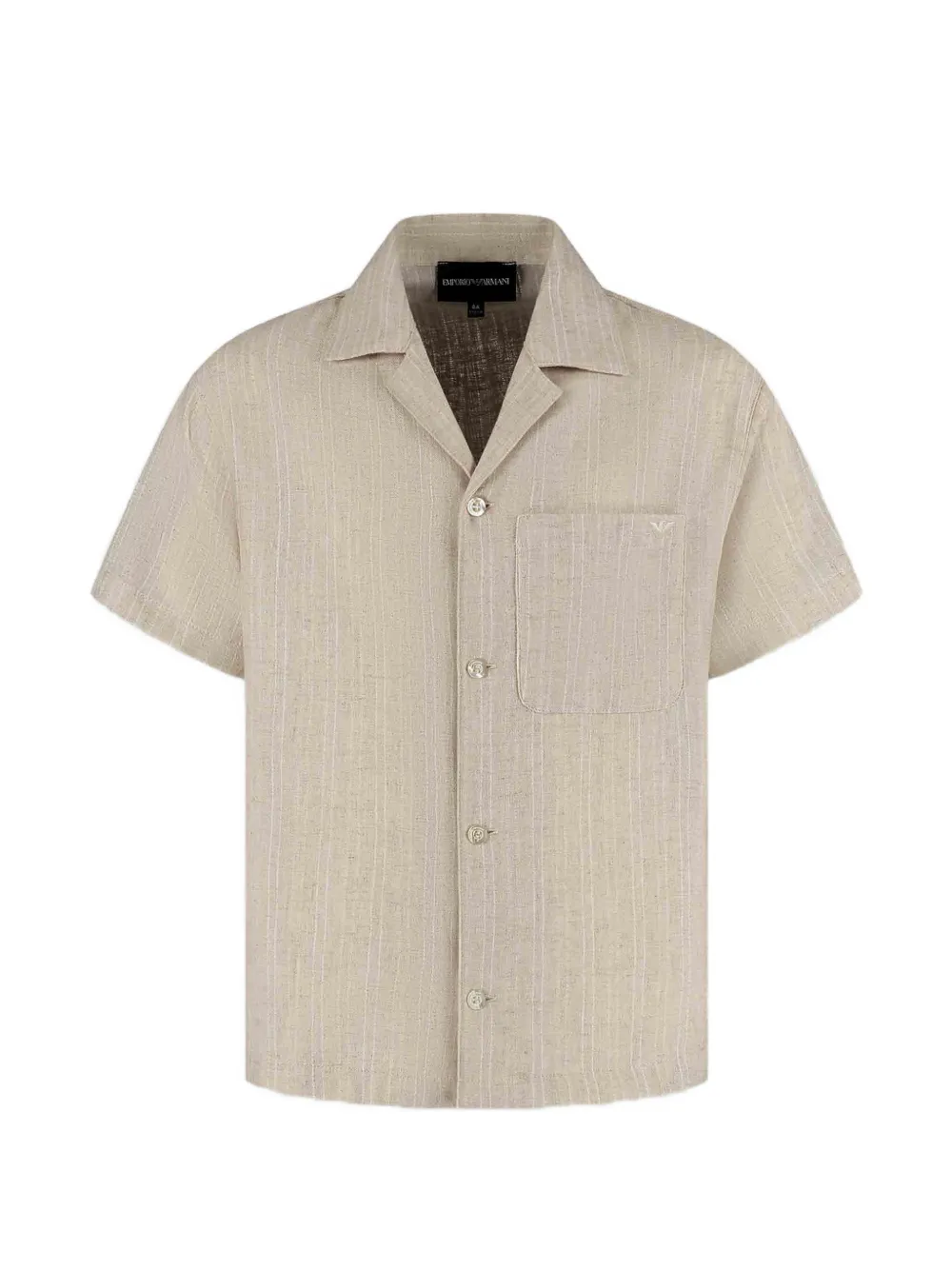 Emporio Armani Kids striped pocket shirt - Nude