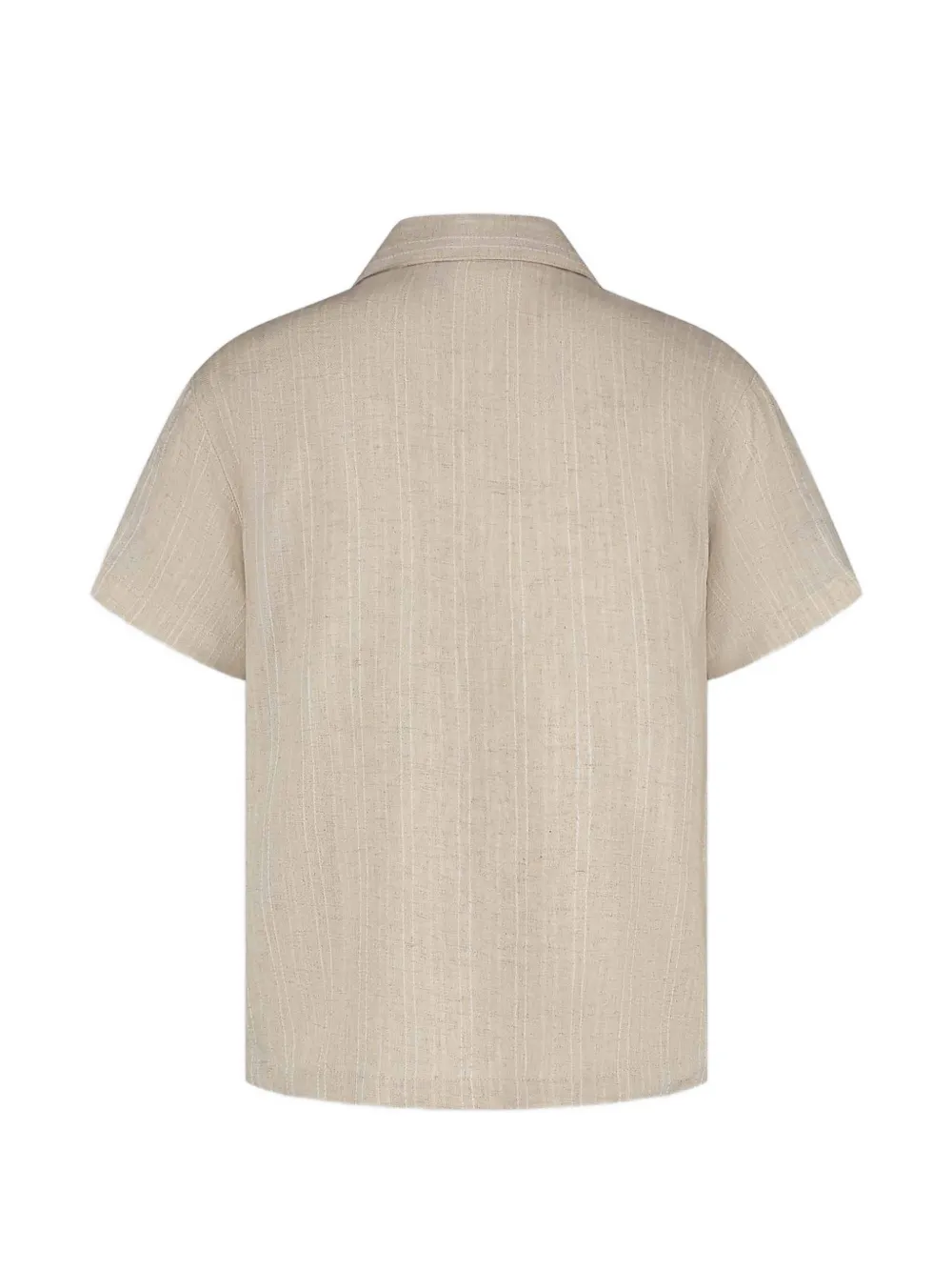 Emporio Armani Kids Gestreept shirt met zak Beige