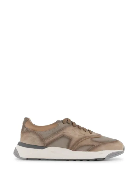 Santoni panelled sneakers