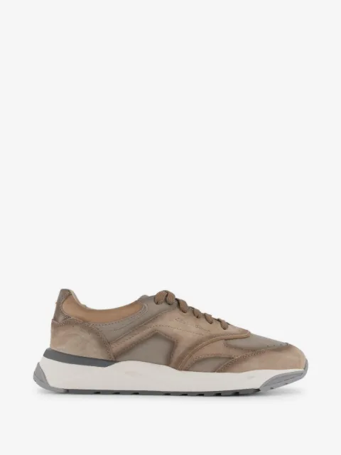 Santoni panelled sneakers