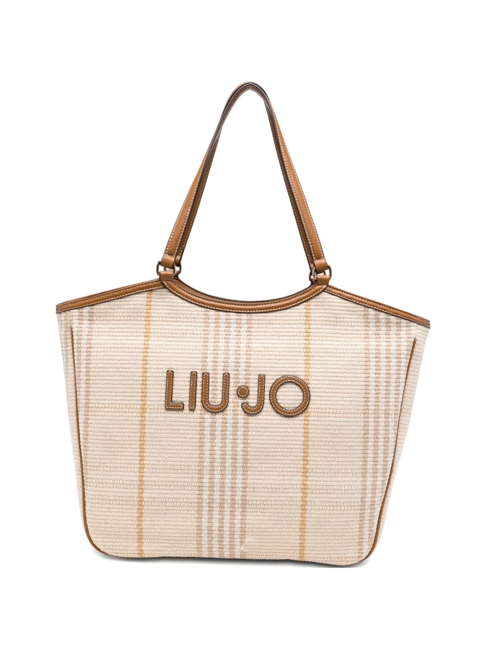 LIU JO logo-patch tote bag - Toni neutri