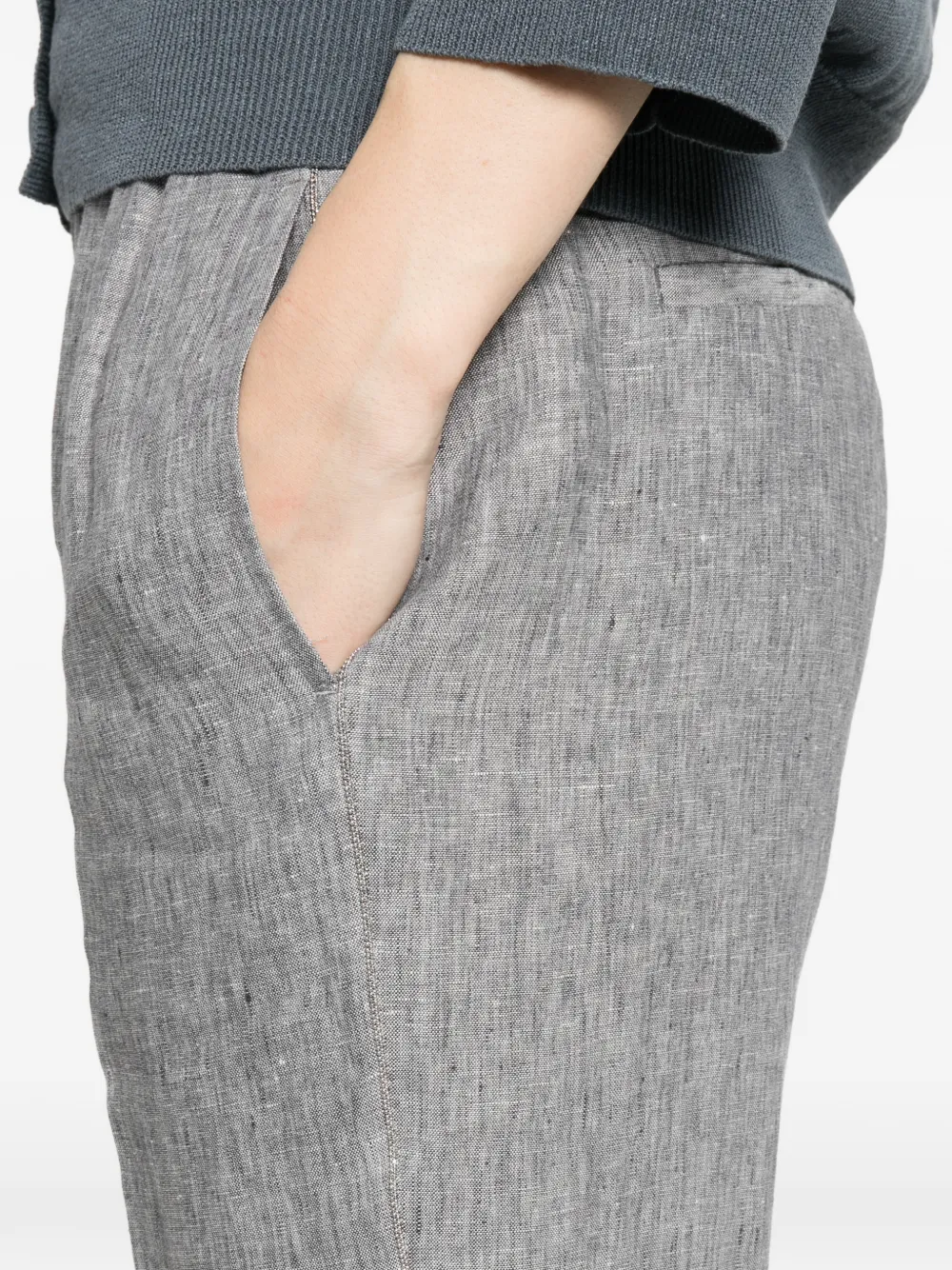 Peserico Pantalon met elastische tailleband Grijs