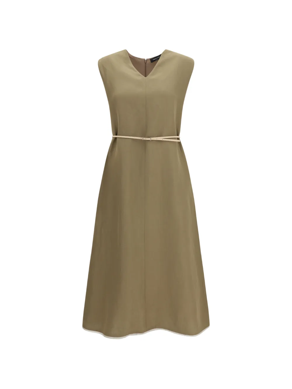 Fabiana Filippi V-neck belted midi dress - Grün