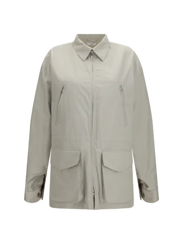 Rier Cotton Bomber Jacket in Grey