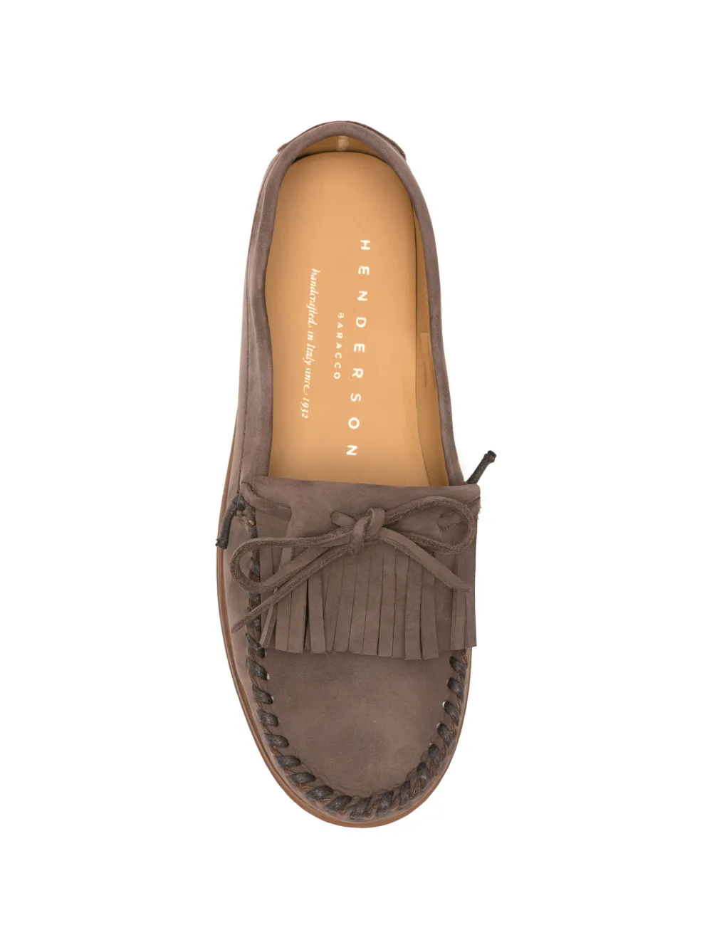 Henderson Baracco Tassia fringed nubuck loafers Bruin