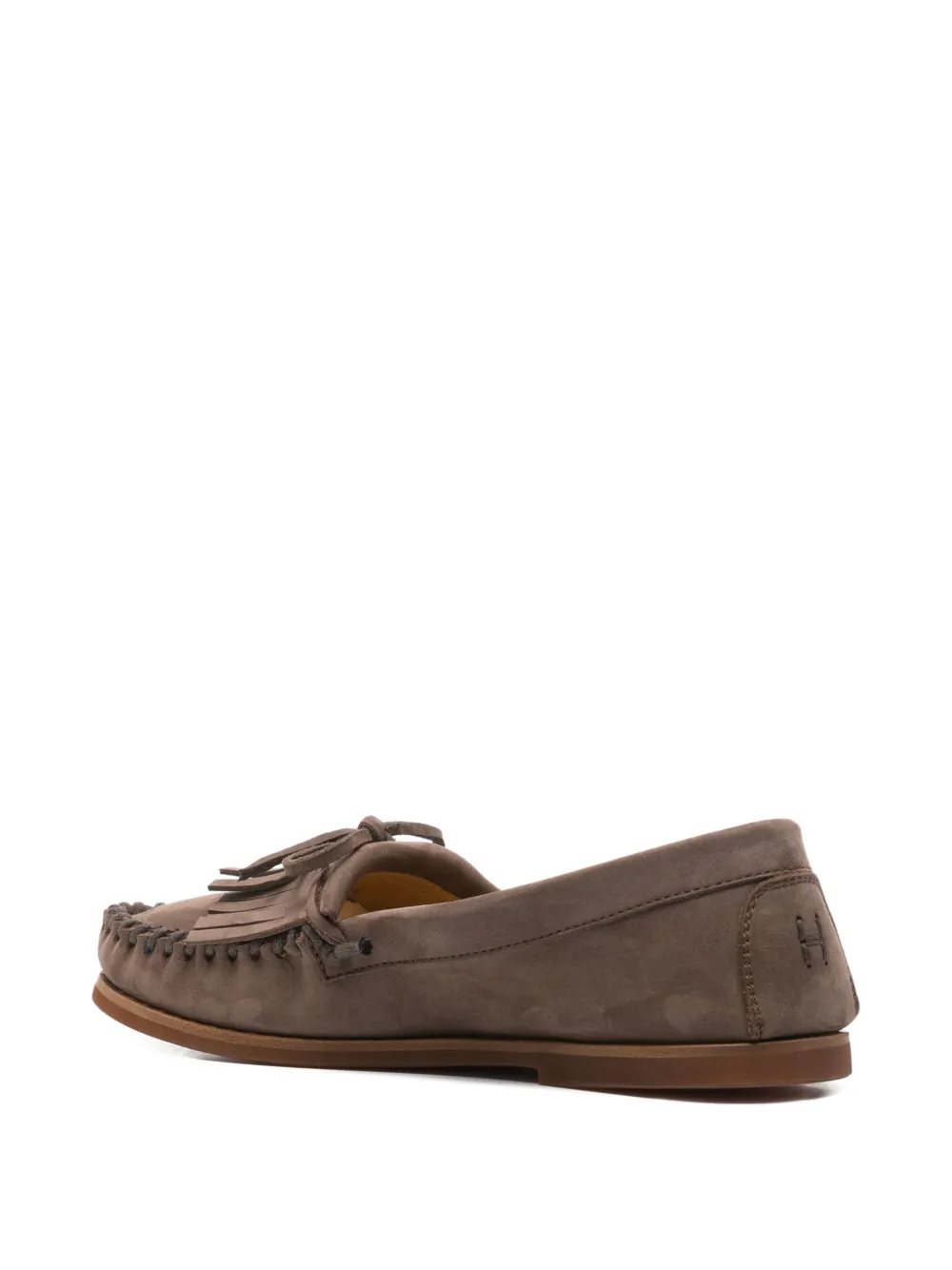 Henderson Baracco Tassia fringed nubuck loafers Bruin