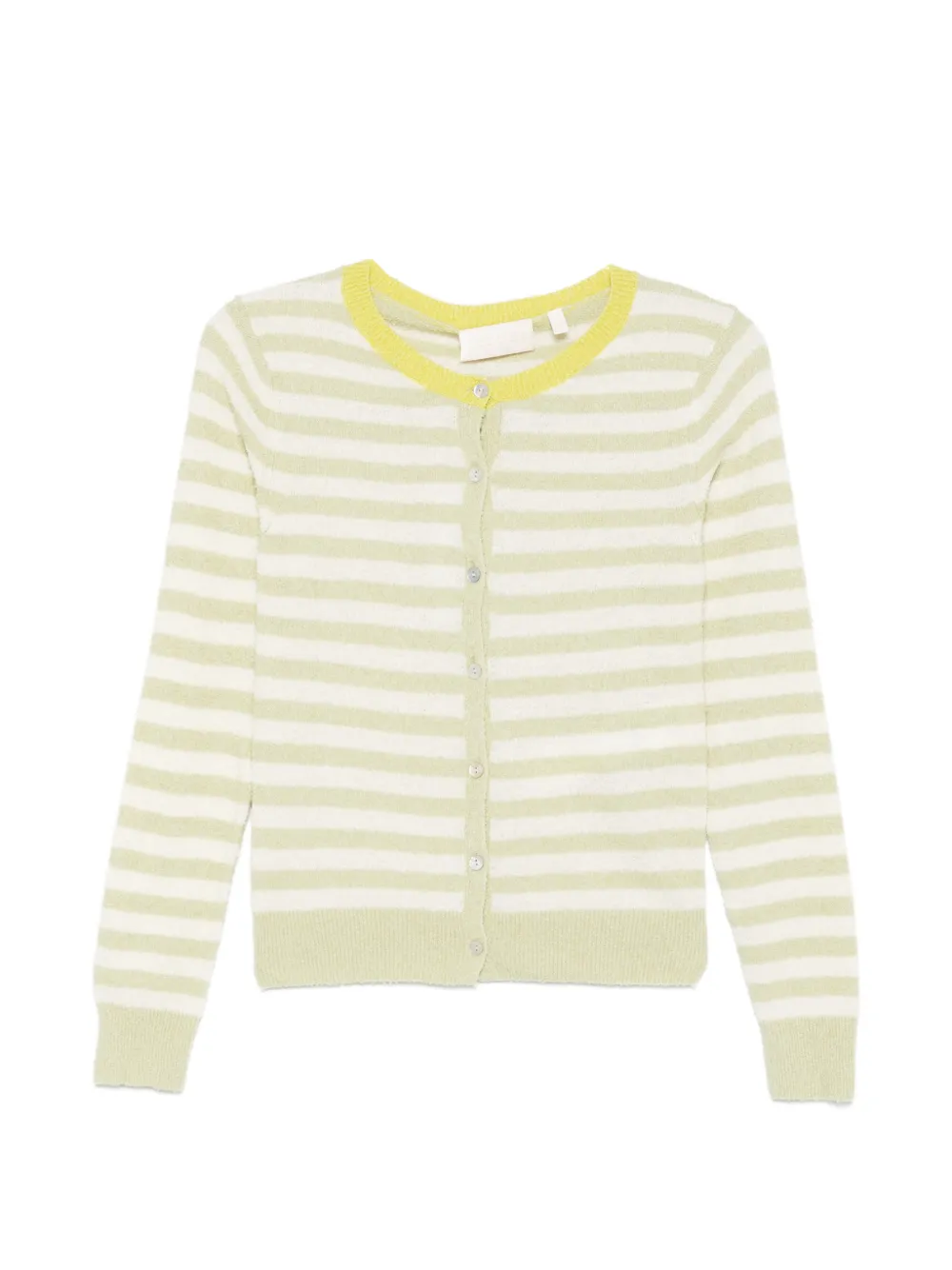 I BLUES striped round-neck cardigan - Green