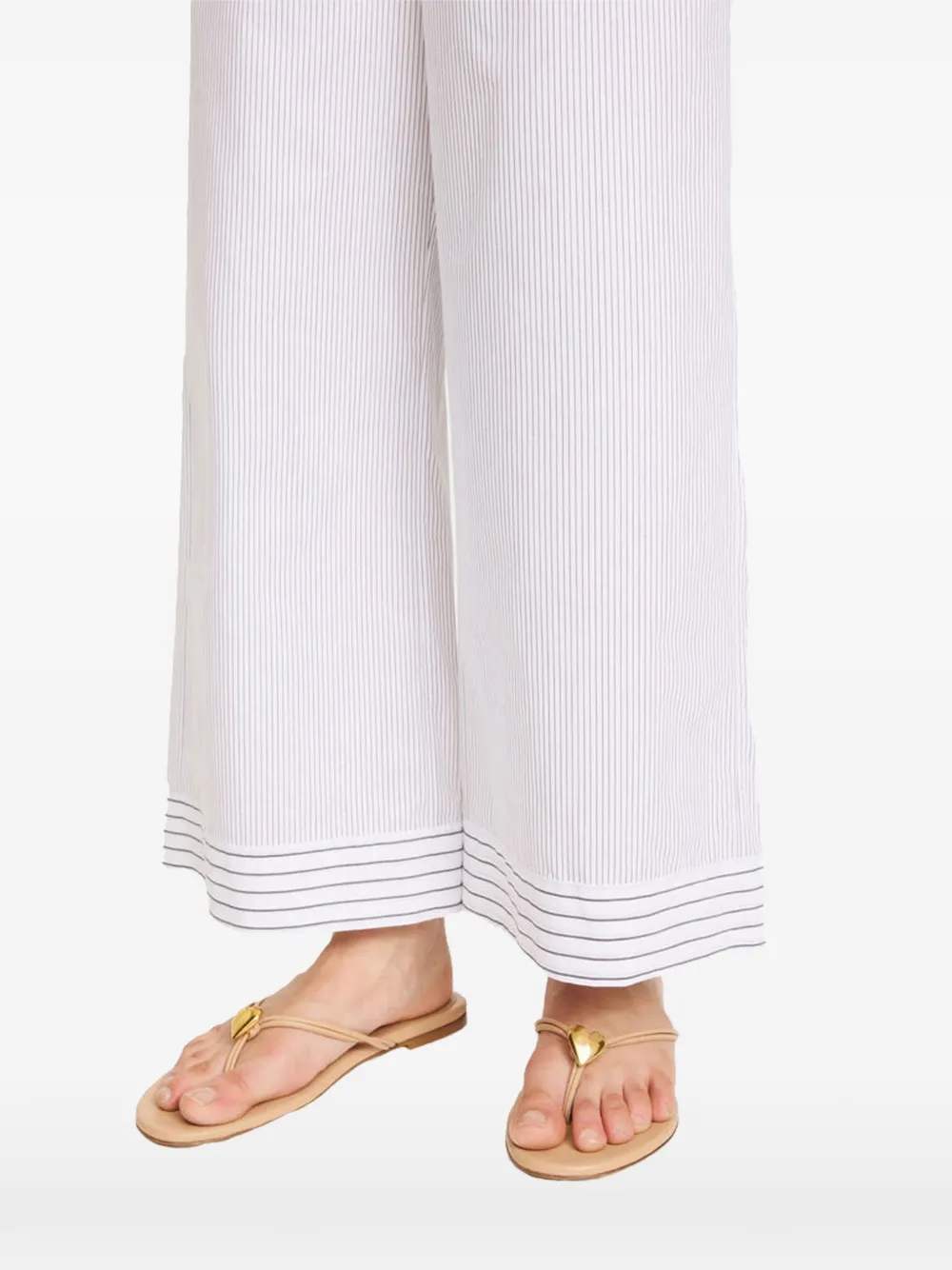 By Malene Birger Mirabello gestreepte broek Wit