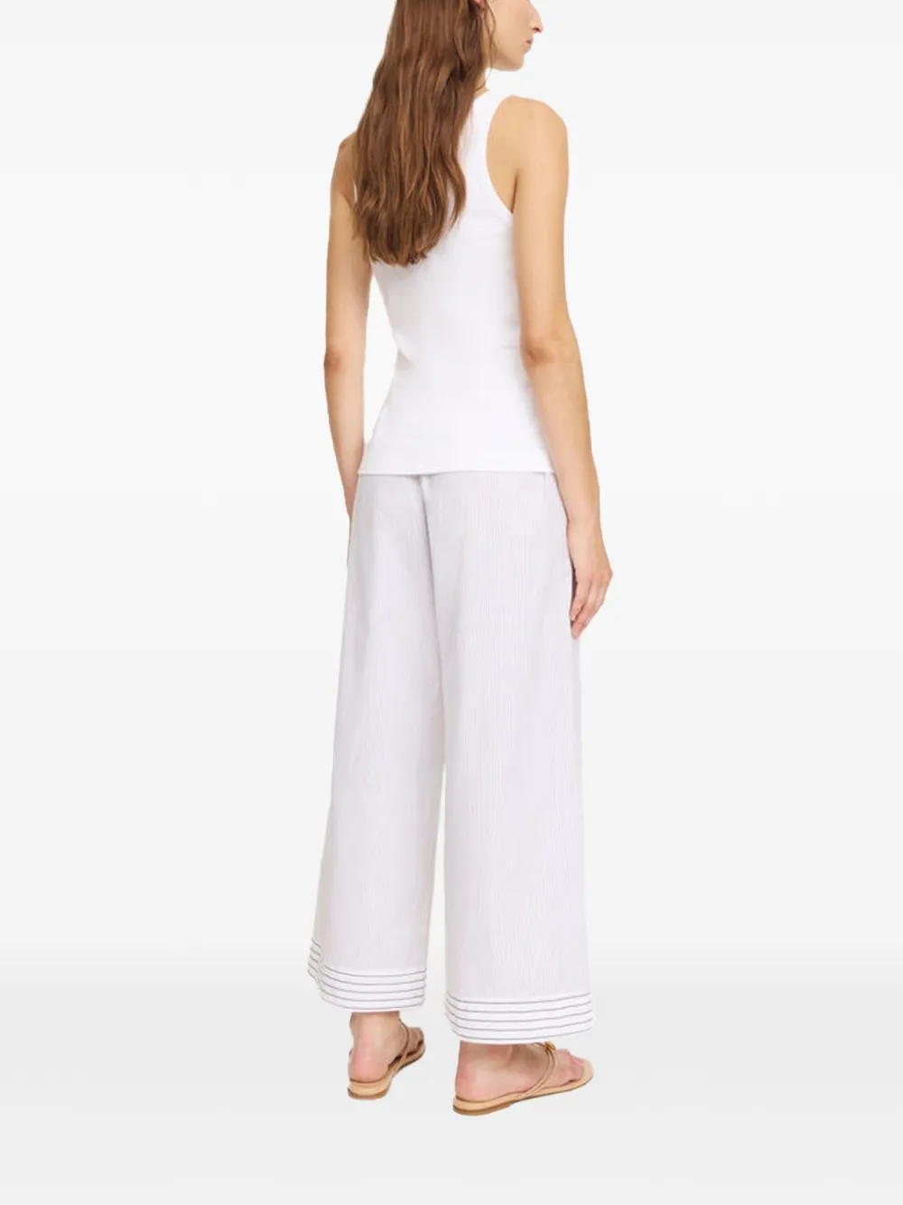 By Malene Birger Mirabello gestreepte broek Wit