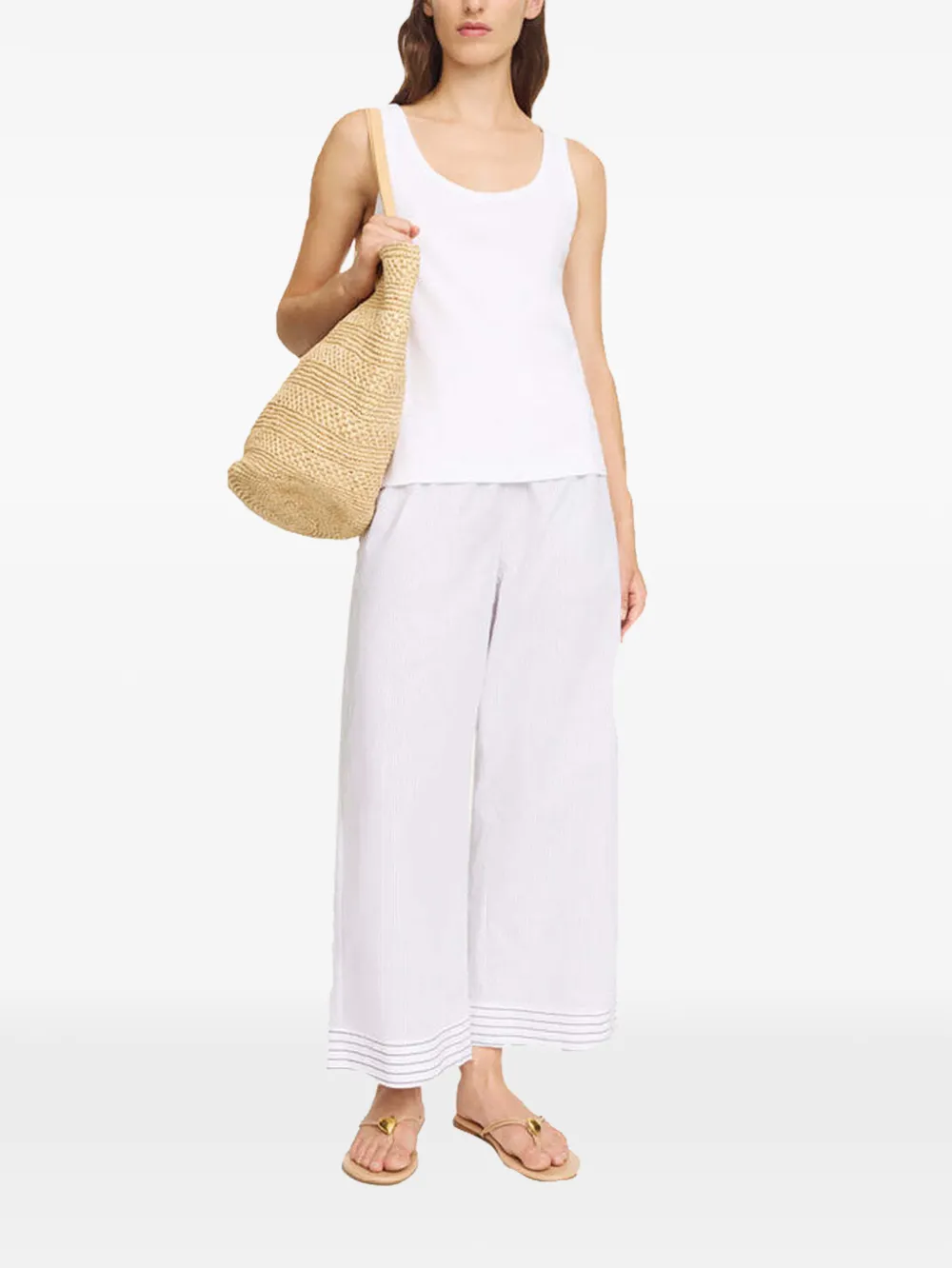By Malene Birger Mirabello gestreepte broek Wit