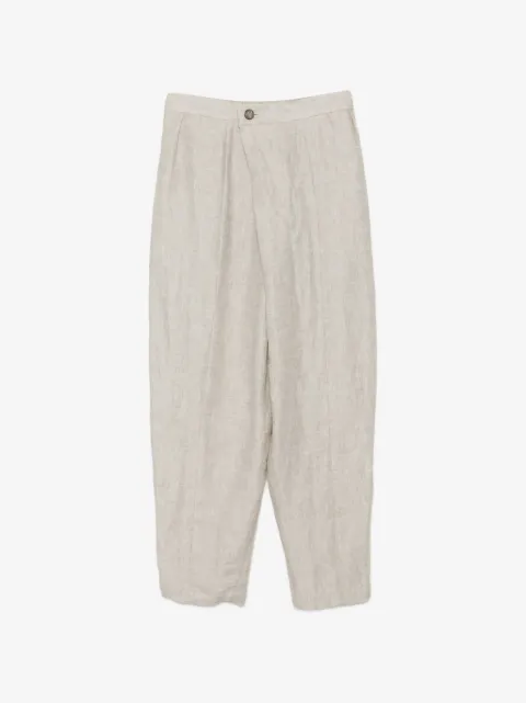 CHIAHUNG SU hand-woven yarn-dyed trousers