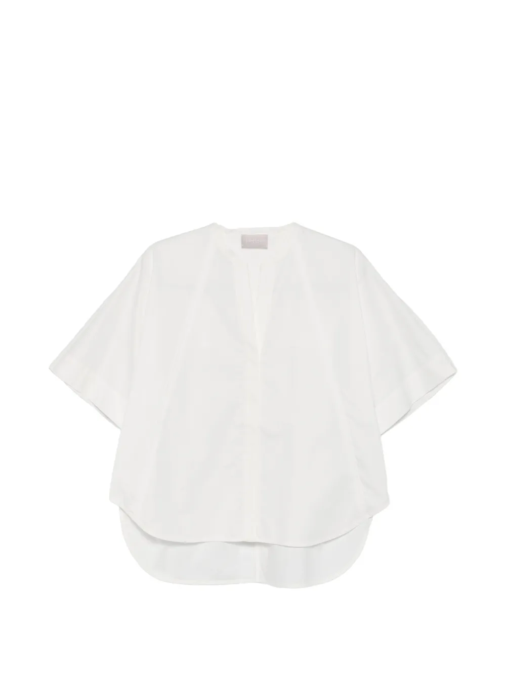 Hemisphere V-neck Shirt In White