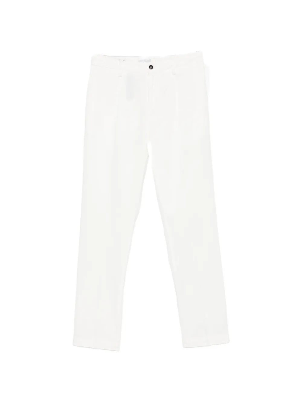 VELA SHOP belt-loops tailored trousers - Bianco